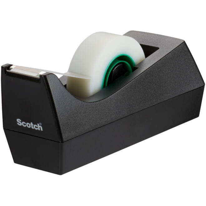 Plakband Scotch Magic 810 19mmx33m transparant 14 rollen + plakbandhouder zwart