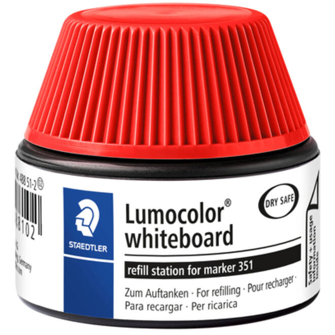 Viltstiftvulling Staedtler Lumocolor whiteboard 30ml rood