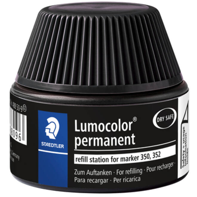 Viltstiftvulling Staedtler Lumocolor permanent 30ml zwart