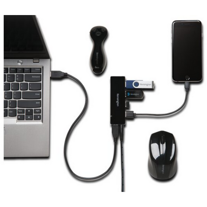 Hub Kensington USB 3.0 4-Poorten met oplader