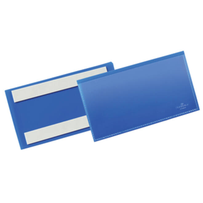 Documenthoes Durable zelfklevend 150x67mm blauw