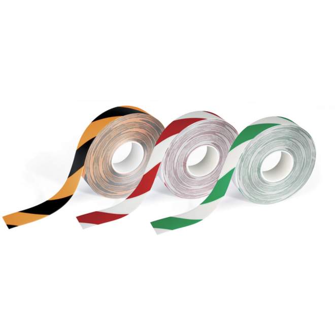Vloermarkeringstape DURALINE 50mmx30m groen-wit