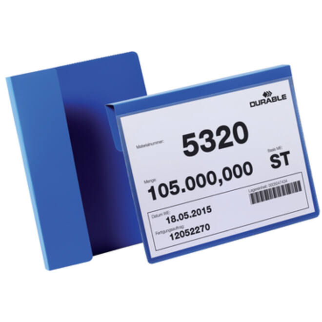 Documenthoes Durable met vouw A5 liggend blauw
