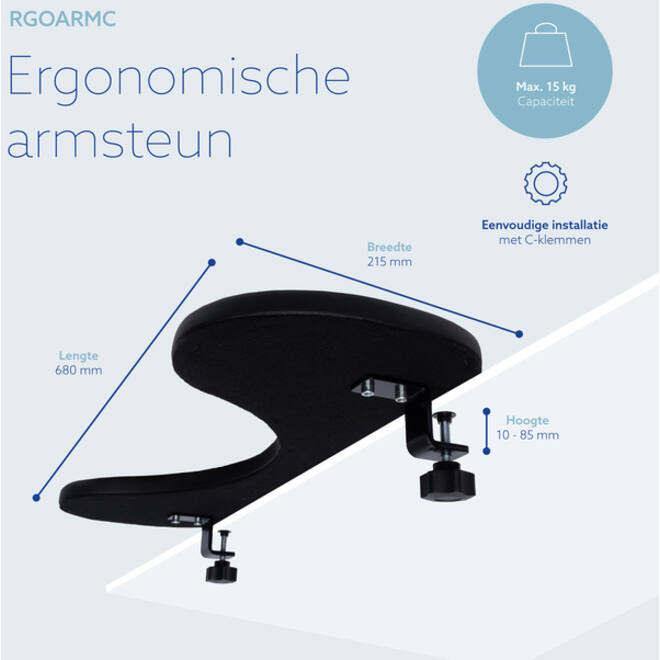 Armsteun R-Go Ergonomisch Zwart