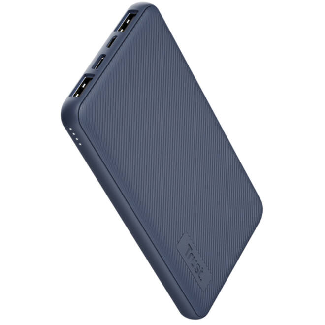 Powerbank Trust Primo 10.000 mAh eco blauw