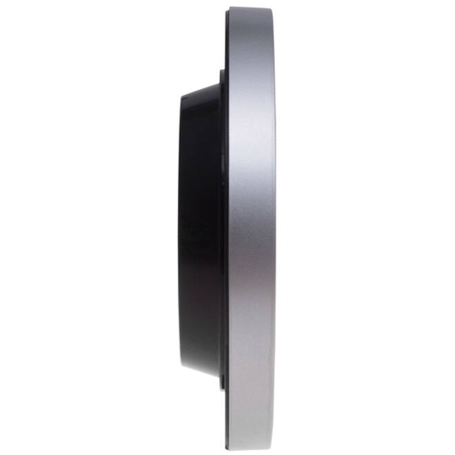 Wandklok MAUL Run RC Ø25x5cm kunststof zilver/wit incl batterij