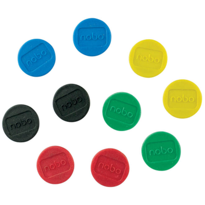 Magneet Nobo 13mm assorti 10stuks