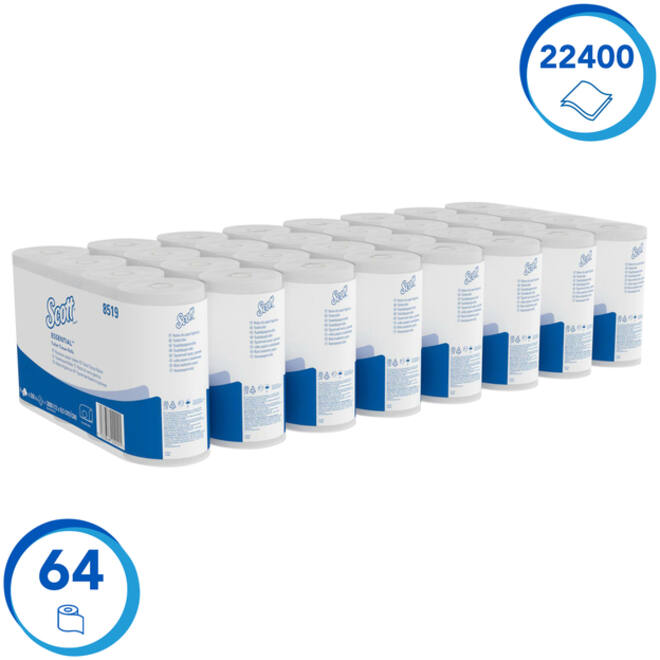 Toiletpapier Scott Essential 2-laags 350 vel wit 8519