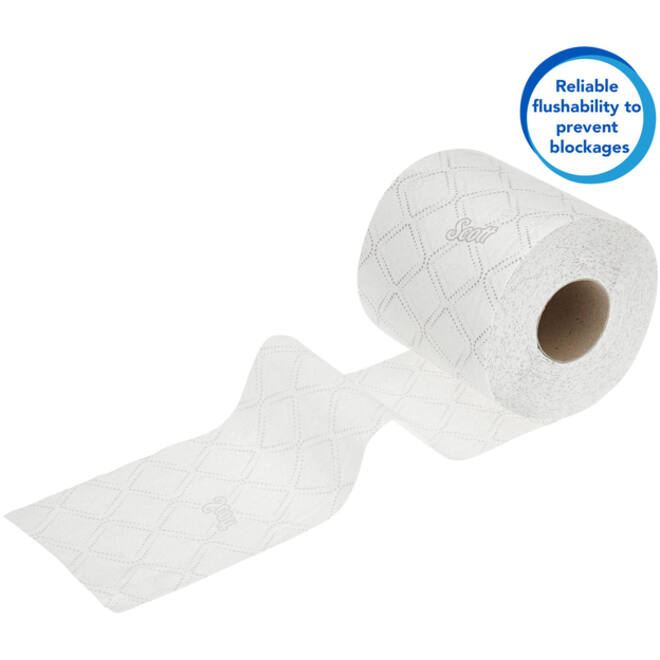 Toiletpapier Scott Essential 2-laags 350 vel wit 8519
