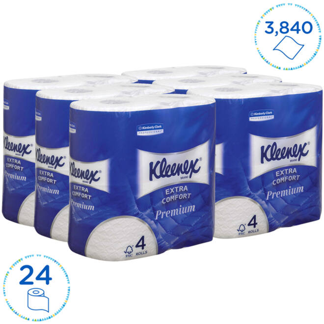 Toiletpapier Kleenex 4-laags 160vel wit 8484