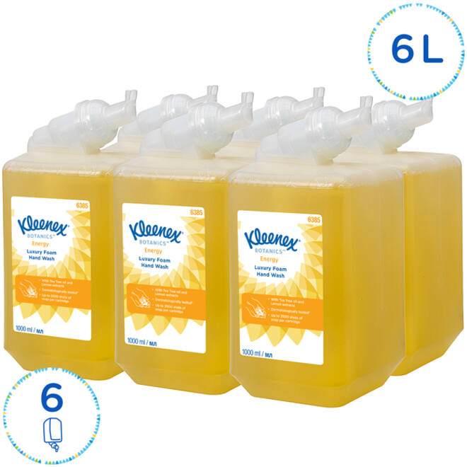 Handzeep Kleenex Botanics Energy schuim luxe 1000ml 6385