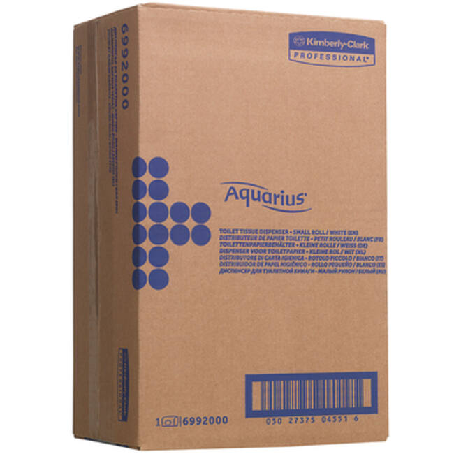 Toiletpapierdispenser Aquarius duo voor kleine rollen wit 6992