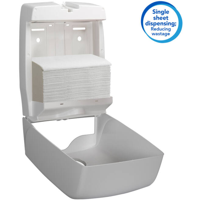 Handdoek Scott m-vouw 1laags 20.3x24cm wit 16x250stuks 3749