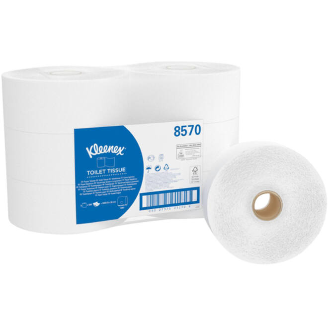 Toiletpapier Kleenex jumbo 2-laags 200m wit 8570