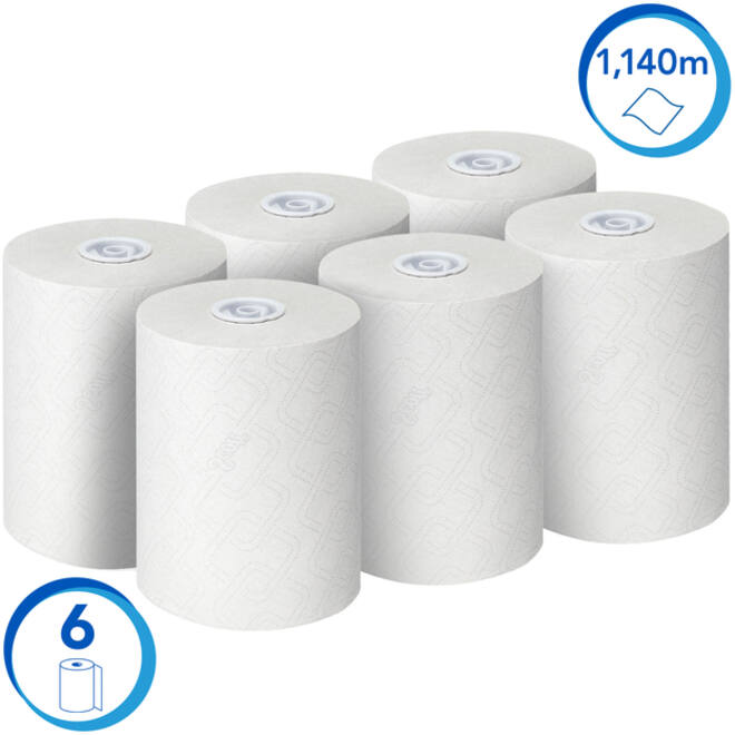 Handdoekrol Scott Essential Slimroll 1-laags 190m wit 6695
