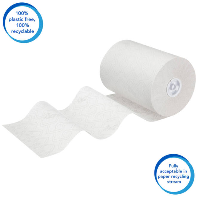 Handdoekrol Scott Essential Slimroll 1-laags 190m wit 6695