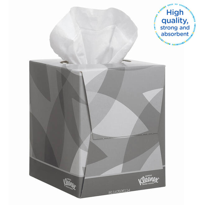 Facial tissues Kleenex 2-laags kubus 12x88stuks wit 8834