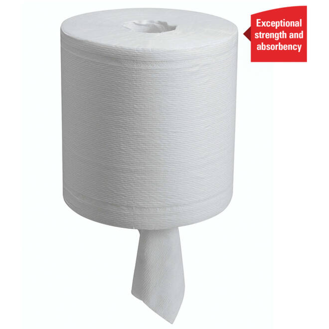Poetsrol WypAll L20 2-laags 18,3cmx144m 380vel wit 7303