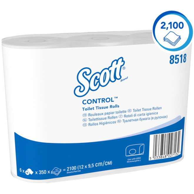 Toiletpapier Scott Control 3-laags 350vel wit 8518