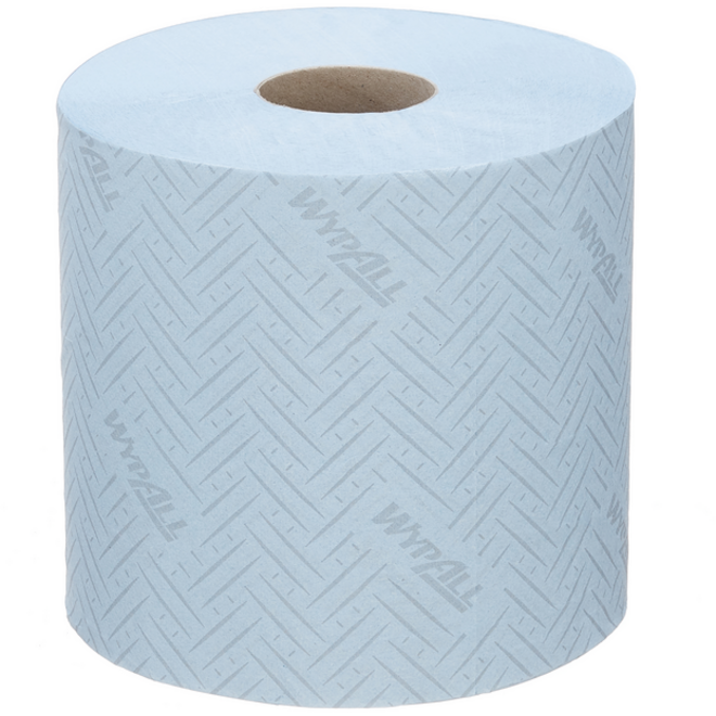 Poetsrol WypAll L10 1-laags 19,5x304m 800vel blauw 7255