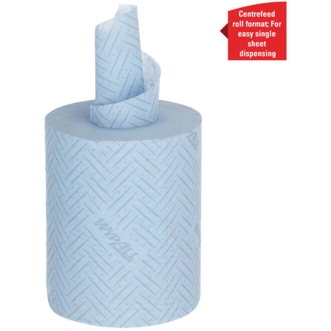 Poetspapier WypAll L10 GeneralClean 1-laags 430 vel blauw 6223
