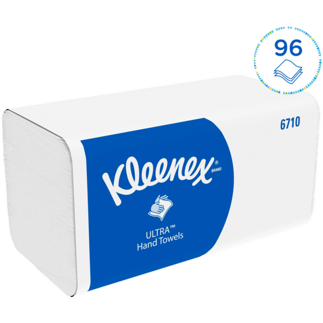 Handdoek Kleenex Ultra i-vouw 3-laags 21,5x31,8cm wit 15x96stuks 6710