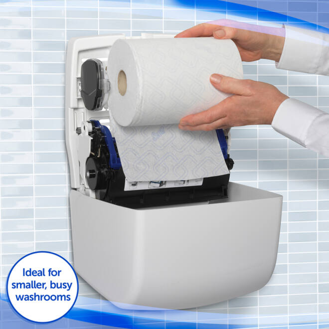 Handdoekroldispenser Aquarius Slimroll wit 7955