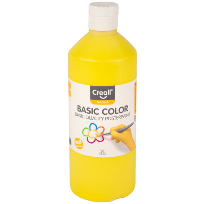 Plakkaatverf Creall basic geel 500ml