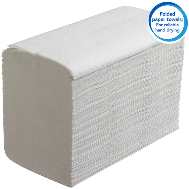 Handdoek Scott Essential i-vouw 1-laags 20x21cm wit 15x340stuks 6617