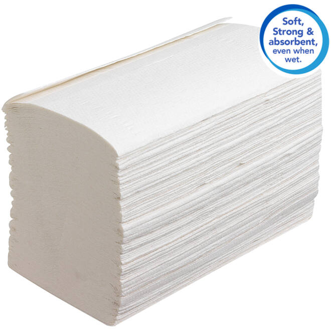 Handdoek Scott i-vouw 1-laags 21x20cm wit 15x304stuks 6689
