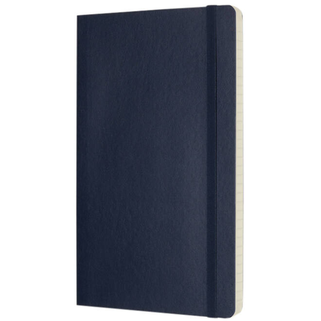 Notitieboek Moleskine large 130x210mm lijn soft cover sapphire blue
