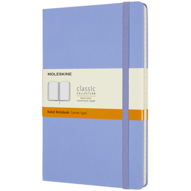 Notitieboek Moleskine large 130x210mm lijn hard cover hydrangea blue
