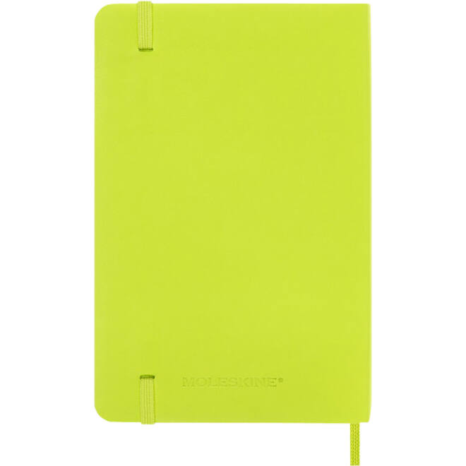 Notitieboek Moleskine pocket 90x140mm lijn soft cover lemon green