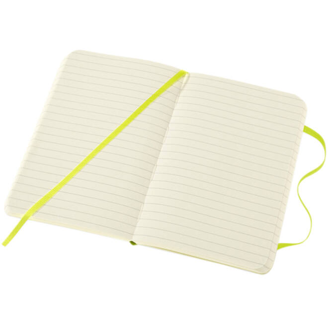 Notitieboek Moleskine pocket 90x140mm lijn soft cover lemon green