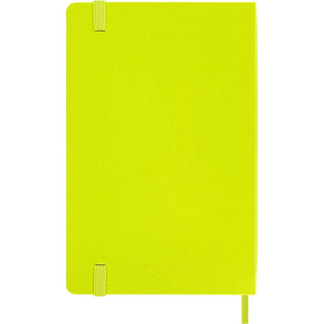 Notitieboek Moleskine pocket 90x140mm blanco hard cover lemon green