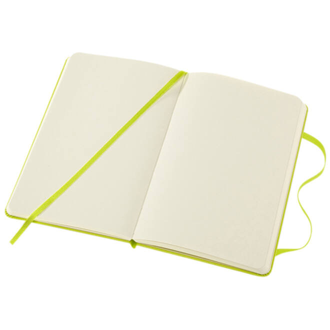 Notitieboek Moleskine pocket 90x140mm blanco hard cover lemon green