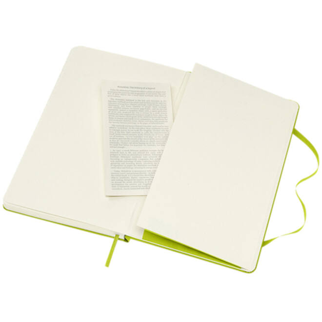 Notitieboek Moleskine large 130x210mm lijn hard cover lemon green