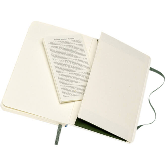 Notitieboek Moleskine pocket 90x140mm lijn soft cover myrtle green