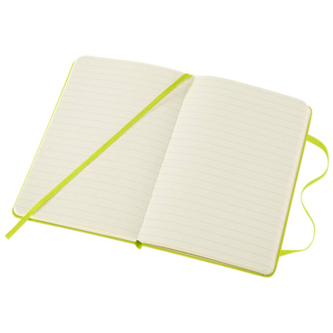 Notitieboek Moleskine pocket 90x140mm lijn hard cover lemon green