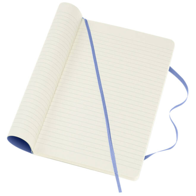 Notitieboek Moleskine large 130x210mm lijn soft cover hydrangea blue