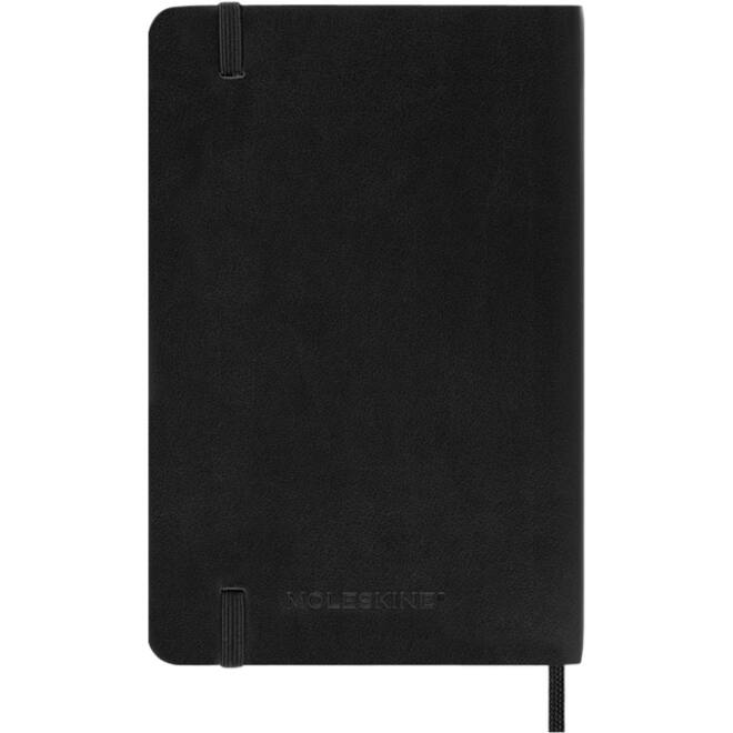 Notitieboek Moleskine pocket 90x140mm ruit 5x5mm soft cover zwart