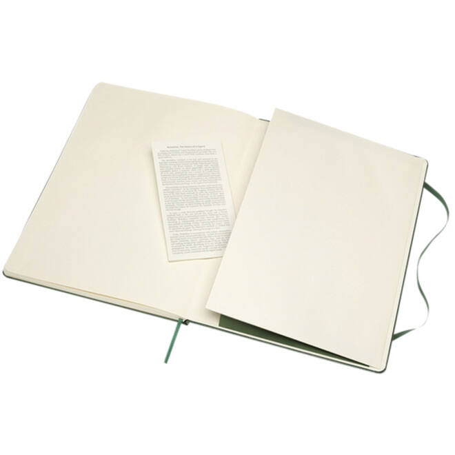 Notitieboek Moleskine XL 190x250mm blanco hard cover myrtle green