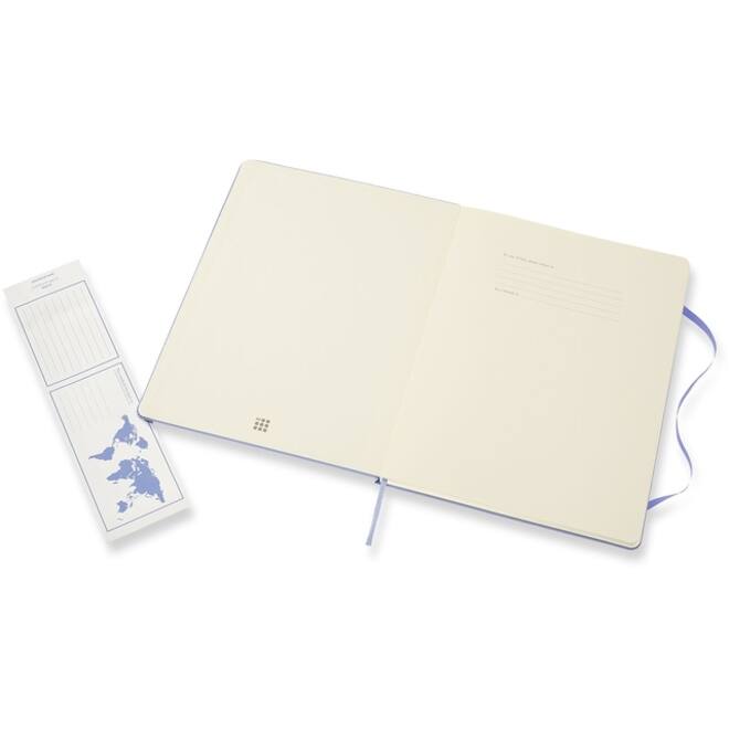 Notitieboek Moleskine XL 190x250mm lijn hard cover hydrangea blue