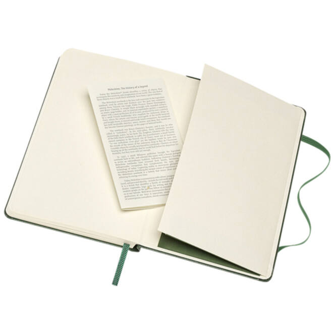 Notitieboek Moleskine pocket 90x140mm ruit 5x5mm hard cover myrtle green
