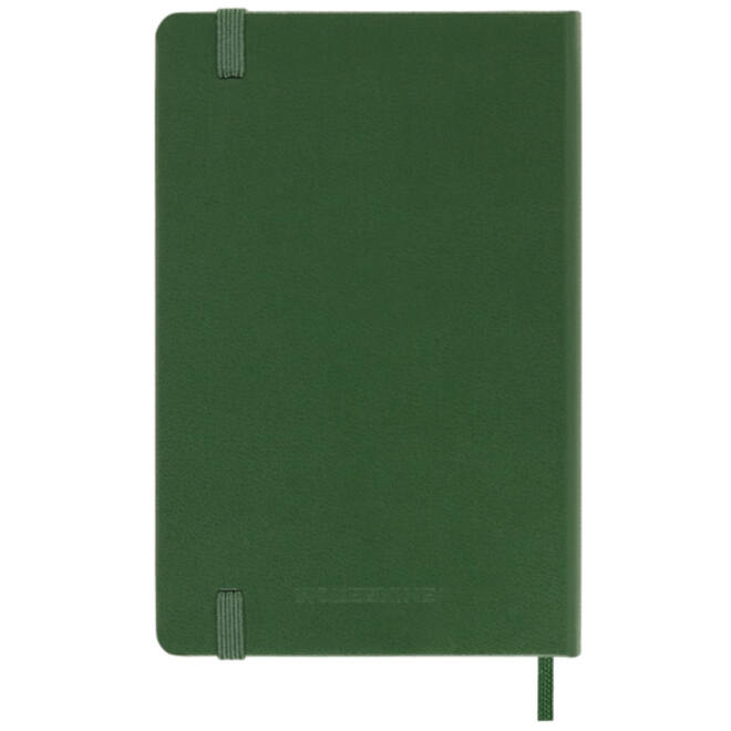 Notitieboek Moleskine pocket 90x140mm blanco hard cover myrtle green