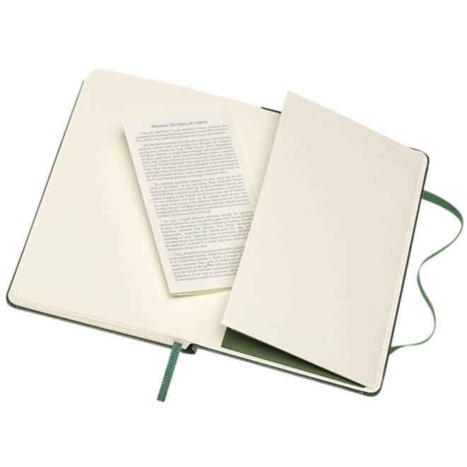 Notitieboek Moleskine pocket 90x140mm blanco hard cover myrtle green