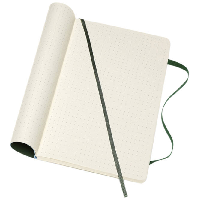 Notitieboek Moleskine large 130x210mm dots soft cover myrtle green