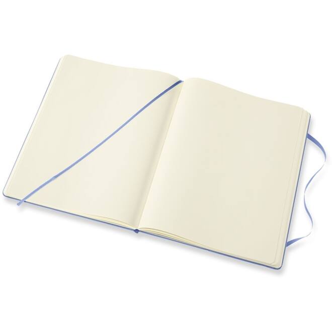 Notitieboek Moleskine XL 190x250mm blanco hard cover hydrangea blue