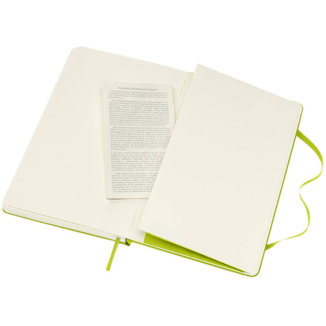 Notitieboek Moleskine large 130x210mm blanco hard cover lemon green