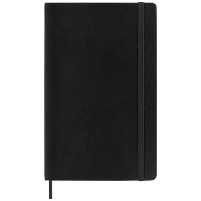 Notitieboek Moleskine large 130x210mm ruit 5x5mm soft cover zwart
